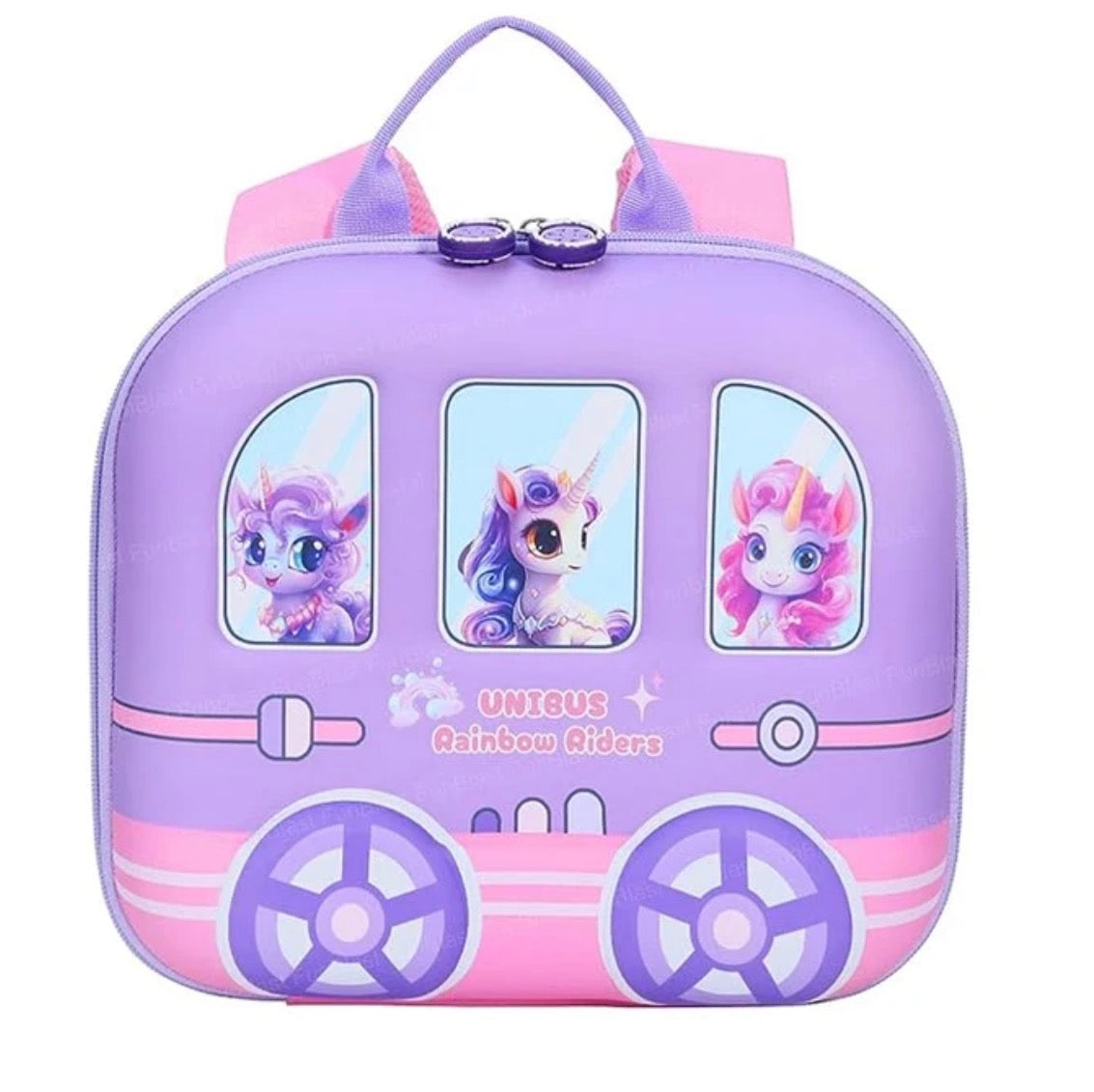 Cute Design Rectangle Shaped Hardshell Backpack for Kids – Durable School & Travel Bag