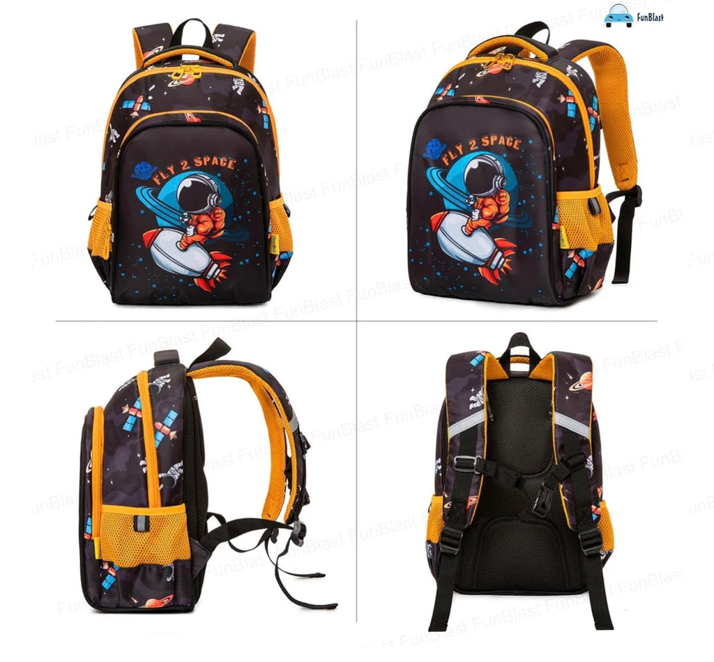 Fly 2 Space Astronaut Kids Backpack 14" – Lightweight School Bag for Boys & Girls