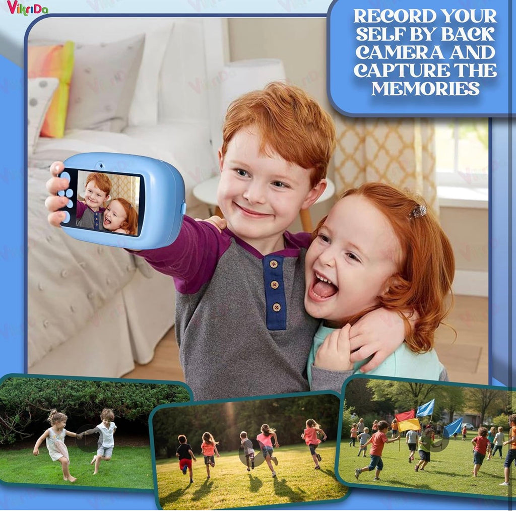 VikriDA Instant Print Camera for Kids – 1080P HD Digital Camera with Built-in Printer & Video Recording